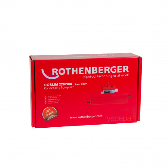 Rothenberger ROSLIM Super Silent კონდიციონერის მინი დრენაჟის პომპა – 22 L/h, 20 m აწევა, რეზერვუარით (1099905)