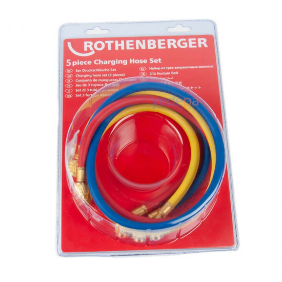 Rothenberger Complete Manifold Hose Set of 5 1/4" and 5/16" Sea 150mm