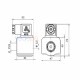 Sanhua MQ-A0322G-000001 Electronic Solenoid Valve Coil - 220-240V, 12W, IP67 Protection, 54 mm Connection Size