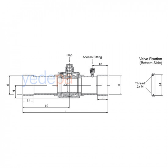 Sanhua SBV(M)-A21YHSY-2-SA Ball Valve – 2 5/8" ODF, 305 m³/h Flow, Straight Type, Bi-Flow