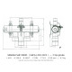 Sanhua SHF-50021 4-სვლიანი რევერსული კლაპანი | ~227 kW R410A | 1 5/8" + 2 5/8" ODF | კატუშკა ცალკე
