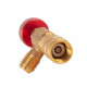 SC-1221 R410A ფრეონის დამუხტვის საკონტროლო ვენტილი, ნაკრები 2 ცალი (1/4" გარე ხრახნი - 5/16" შიდა ხრახნი)