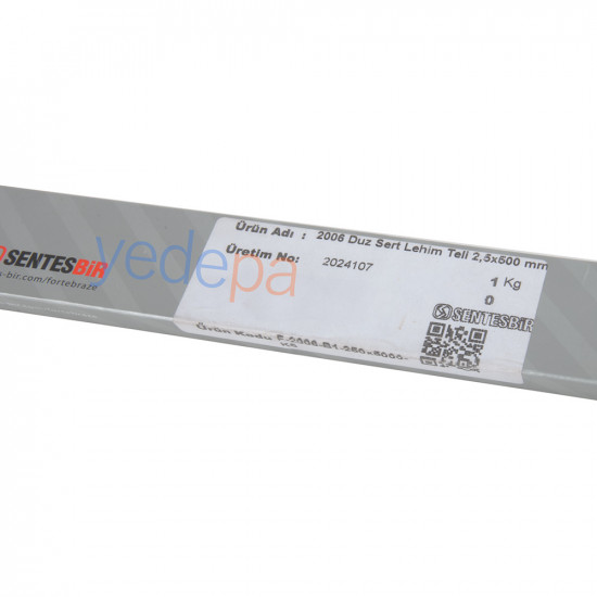 Sentesbir 2006 Bare Brazing Rod 2.5x500 mm - Copper-Phosphorus Alloy, 1 KG