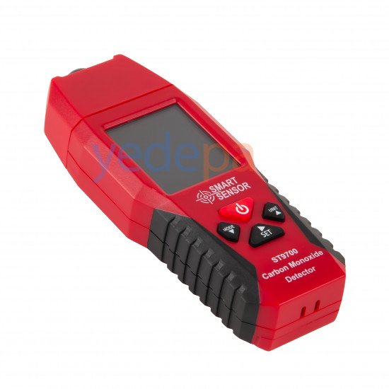 Smart Sensor ST9700 პორტატული ნახშირჟანგის დეტექტორი – 0-1000PPM CO გაზომვა, ხმოვანი და ვიზუალური სიგნალიზაცია, ტემპერატურის ჩვენებით
