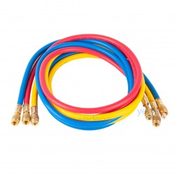 Techsun HVAC Gaz Şarj Hortumu 90cm 3'lü Takım – R410A / R32 Uyumlu