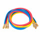 Techsun HVAC and Refrigeration Charging Hose 90cm Set of 3 - R22/R134a/R404a