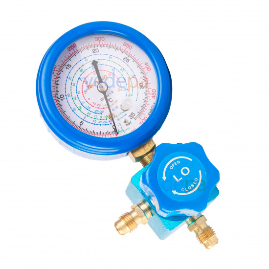 Techsun MFS100 Low Pressure Gauge – R32, R134a, R404a, R410a Compatible, 70 mm Diameter