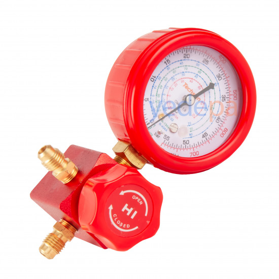 Techsun MFS200 High Pressure Gauge – R32, R134a, R404a, R410a Compatible, 70 mm Diameter