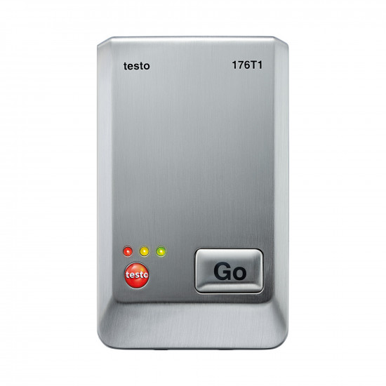 Testo 176 T1 Pt100 ტემპერატურის მაღალი სიზუსტის ჩამწერი მოწყობილობა (Data Logger) – ±0,2 °C, მეტალის კორპუსი, IP68, 2 მილიონი მნიშვნელობა, USB კაბელის გარეშე (0572 1761)