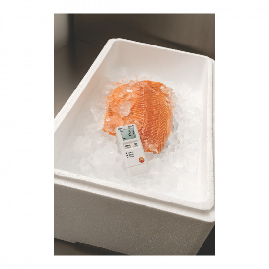 Testo 184 T3 Transport Temperature Data Logger with Display (USB Data Logger) – Replaceable Battery, 500 Days, 40,000 Readings, −35…+70 °C, PDF Report (0572 1843)