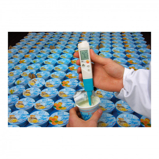 Testo 206 pH2 pH-მეტრი ნახევრადმყარი საკვებისთვის – ჩასაშვები ზონდით pH/ტემპერატურის საზომი, 0…14 pH, ±0,02 pH, TopSafe ჩასადებით IP68 (0563 2062)
