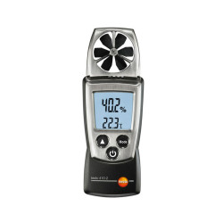 Testo 410-2 Vane Anemometer and Humidity Meter – 0.4…20 m/s Air Velocity, Temperature, 0…100 %RH Humidity, Dew Point, Pocket Size (0560 4102)