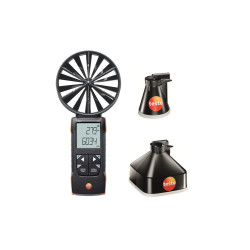 Testo 417 Set 1 Vane Anemometer + 2 Measuring Funnels – 100 mm Vane, 0…440 m³/h Vent Flow, Bluetooth (0563 1417)