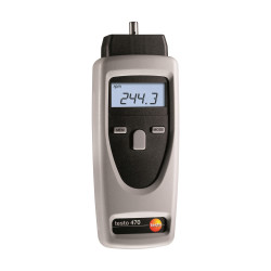 Testo 470 Optical and Mechanical Tachometer (Speed Meter) – 1…99,999 rpm, Contactless and Contact Measurement, Speed and Length, Set with Case (0563 0470)