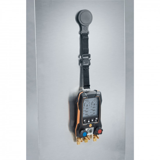Testo 550s ჭკვიანი ციფრული კოლექტორის ნაკრები – 2-სვლიანი, Bluetooth, 2 უსადენო კლეშჩიანი თერმომეტრი (Testo 115i), −1…60 bar (0564 5502)