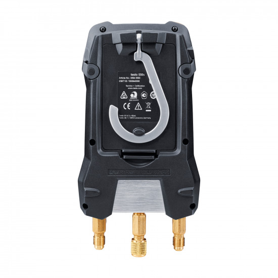 Testo 550s ჭკვიანი ციფრული კოლექტორის ნაკრები – 2-სვლიანი, Bluetooth, 2 უსადენო კლეშჩიანი თერმომეტრი (Testo 115i), −1…60 bar (0564 5502)