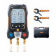 Testo 550s ჭკვიანი ციფრული კოლექტორის ნაკრები – 2-სვლიანი, Bluetooth, 2 უსადენო კლეშჩიანი თერმომეტრი (Testo 115i), −1…60 bar (0564 5502)
