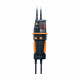 Testo 750-3 ძაბვის ტესტერი – 690 V AC/DC, LC ეკრანით, მბრუნავი ველი, ერთპოლუსიანი ფაზის და RCD ტესტი, ფანრით (0590 7503)