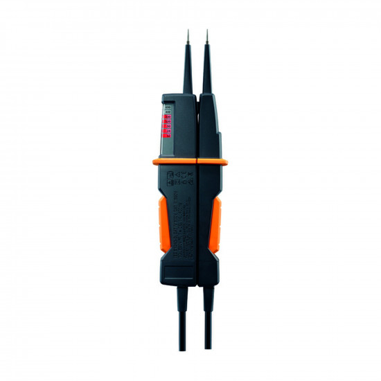 Testo 750-3 ძაბვის ტესტერი – 690 V AC/DC, LC ეკრანით, მბრუნავი ველი, ერთპოლუსიანი ფაზის და RCD ტესტი, ფანრით (0590 7503)