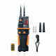 Testo 750-3 ძაბვის ტესტერი – 690 V AC/DC, LC ეკრანით, მბრუნავი ველი, ერთპოლუსიანი ფაზის და RCD ტესტი, ფანრით (0590 7503)