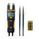 Testo 755-2 დენისა და ძაბვის ტესტერი – 1000 V AC/DC, 200 A AC, ფაზების ბრუნვის მიმართულების და ერთპოლუსიანი ფაზის ტესტი, ფანრით (0590 7552)