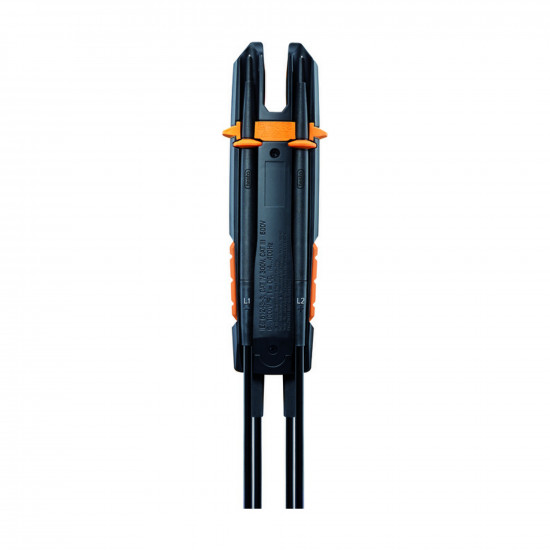 Testo 755-2 დენისა და ძაბვის ტესტერი – 1000 V AC/DC, 200 A AC, ფაზების ბრუნვის მიმართულების და ერთპოლუსიანი ფაზის ტესტი, ფანრით (0590 7552)
