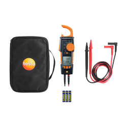 Testo 770-3 Bluetooth TRMS დენის კლეშჩის ნაკრები – 600 A AC/DC, 1000 V, µA, სიმძლავრე და პუსკის დენი, ჩანთით (0590 7703 02)