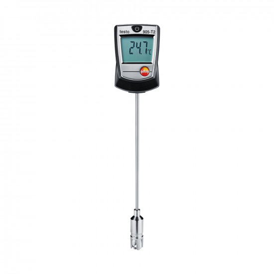 Testo 905-T2 ზედაპირის თერმომეტრი – ზამბარიანი K ტიპის თერმოწყვილის ბოლო, −50…+350 °C (ხანმოკლედ +500 °C), მილისა და სისტემის ზედაპირის გაზომვა (0560 9056)