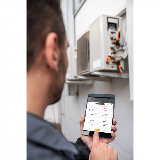 Testo Smart Probes კონდიციონერებისა და სამაცივრო სისტემების სატესტო ნაკრები – 2 × 549i წნევის ზონდი, 2 × 115i მომჭერიანი თერმომეტრი, ჩანთით (0563 0002 10)