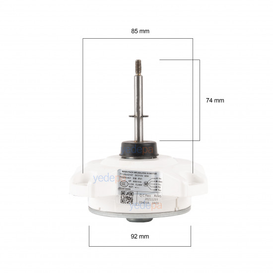 TY-DQ-02167 TWZ50-A01 İnverter Klima Dış Ünite BLDC Fan Motoru (DC310V 50W)