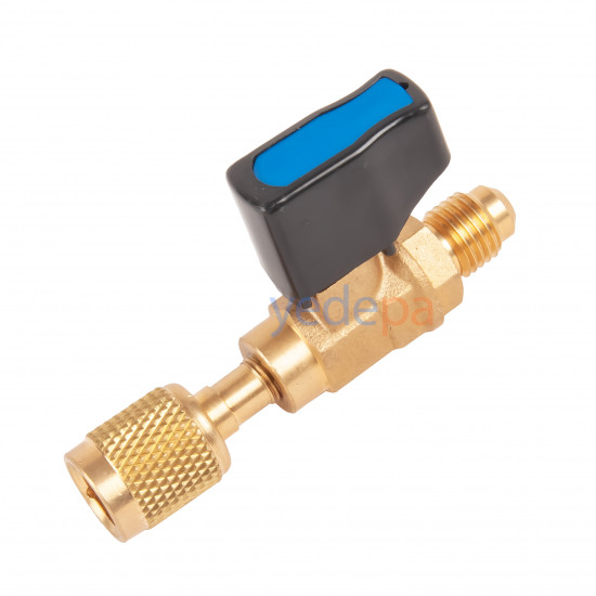 Value CV07 1/4" R22A - R134A Refrigerant Charging Hose Adapter (with Valve)