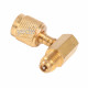 Value V02 90° HVAC თითბერის L-მუხლი ადაპტერი (1/4" გარე x 5/16" შიდა ხრახნი)
