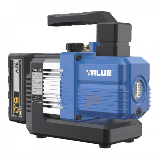 Value VRP-2DLi Şarjlı (Akülü) Çift Kademe Vakum Pompası (18V 5Ah - R32/R1234yf Uyumlu)