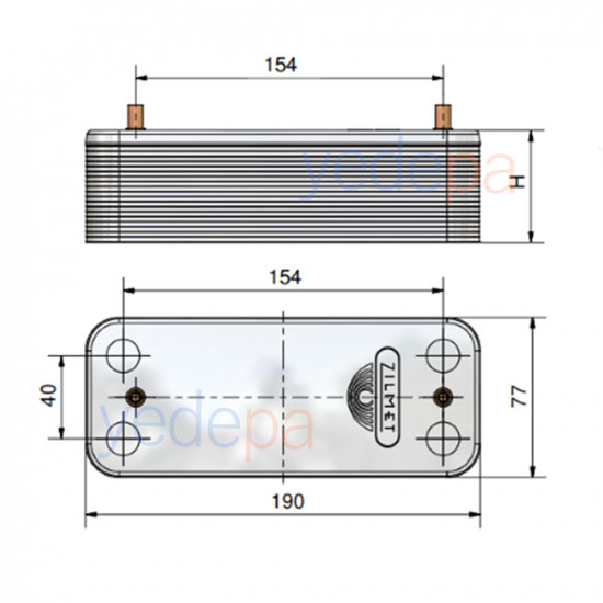 Viessmann - ECA Kombi Plakalı Eşanjör 20 Plaka