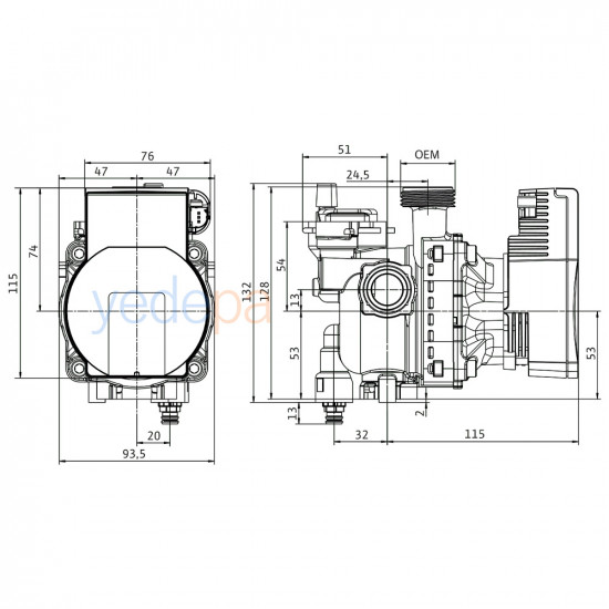 Wilo Para KSL/7-50/IPWM1 High-Efficiency Circulation Pump for Combi Boilers and Heating Systems