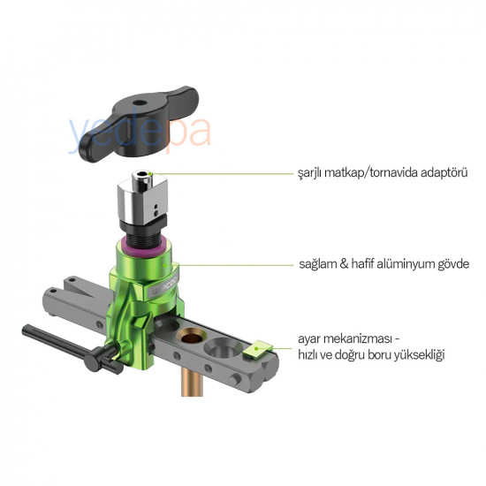Wipcool Torklu Havşa Takımı 1/4", 5/16", 3/8", 1/2", 5/8", 3/4" (Cırcırlı)