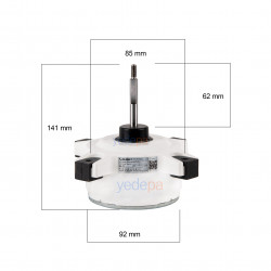 Wolong WZDK34-38G-W İklimlendirme BLDC Fan Motoru (Midea ve Carrier Uyumlu - 35W, DC310V)