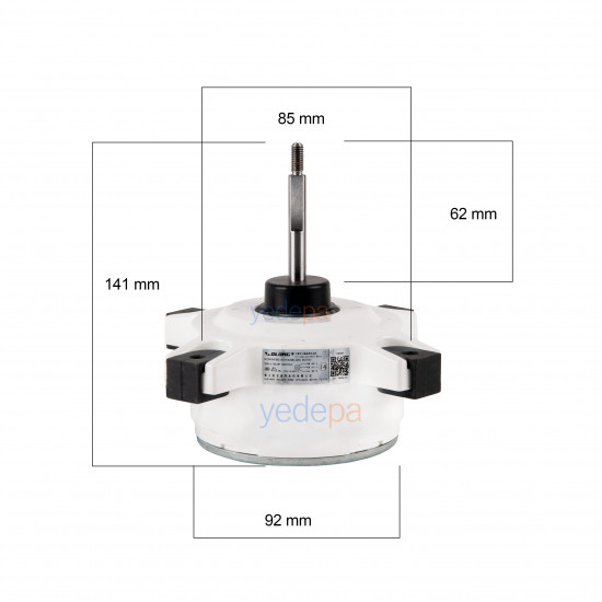 Wolong WZDK34-38G-W İklimlendirme BLDC Fan Motoru (Midea ve Carrier Uyumlu - 35W, DC310V)