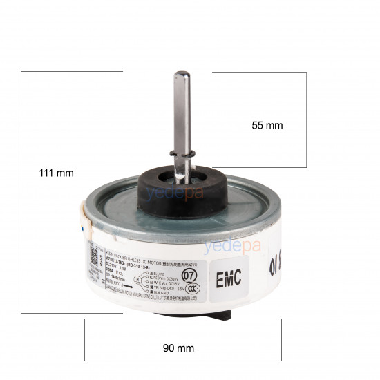 WZDK13-38G-1 (RD-310-13-8) Midea-სთან თავსებადი კონდიციონერის შიდა ბლოკის ვენტილატორის მოტორი (13W, DC310V)