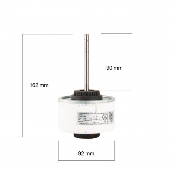 ZDK-60-8 Inverter Klima İç Ünite Fırçasız DC Motor 60W (SIC-55CVL-F456 Muadili)
