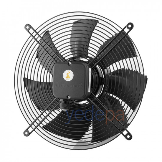Ziehl-Abegg FN035-4ED.0F.A7P2 Axial Fan - 230V, 230W, 1410 RPM, 350mm Fan Diameter, 2,750 m³/h Air Flow, Blowing Direction - Art. 155877