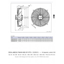 Ziehl-Abegg FN040-6EK.0F.V7P1 Axial Fan (152915) – 400 mm, 230V, 950 rpm, Quiet FE2owlet