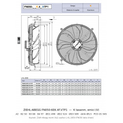 Ziehl-Abegg FN050-6EK.4F.V7P1 Axial Fan (154149) – 500 mm, 230V, 900 RPM, 5,770 m³/h