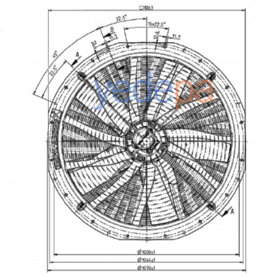 Ziehl-Abegg ZC091-SDQ.7Q.V5 სამრეწველო აქსიალური ვენტილატორი 179572