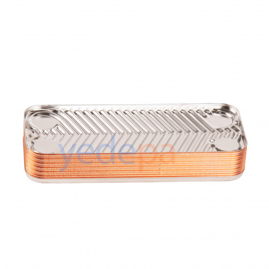Zilmet 17B1901230 ფირფიტოვანი ტეპლოობმენნიკი კატიოლისთვის, 12 ფირფიტა (ხრახნებს შორის მანძილი 160 mm) | Airfel, Baymak, Baxi, Eco5, Nova თავსებადი