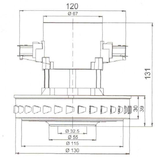 45 მტვერსასრუტის მოტორი 1500 W