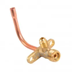 1/4" Split Klima Servis Vanası - Dövme Pirinç ve Bakır, Yüksek Basınç Dayanımı, Vana Kapaklı