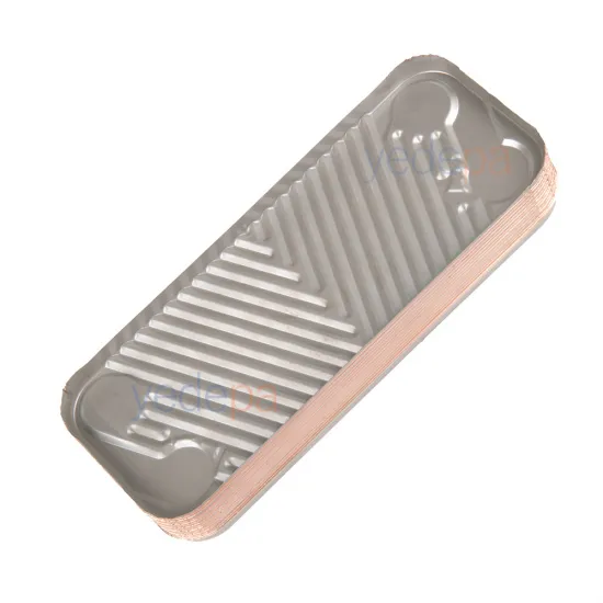 12 Plakalı Kombi Plakalı Eşanjör - 142 mm Vida Aralığı ile Ariston Egis-II, Clas, Genus Evo, Cares, Alteas Uyumlu