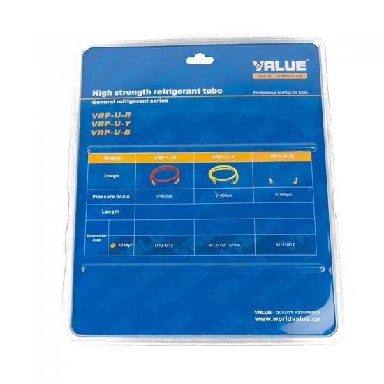 Value VRP-U-R/B/Y Gaz Hortumu 120cm (R1234YF)