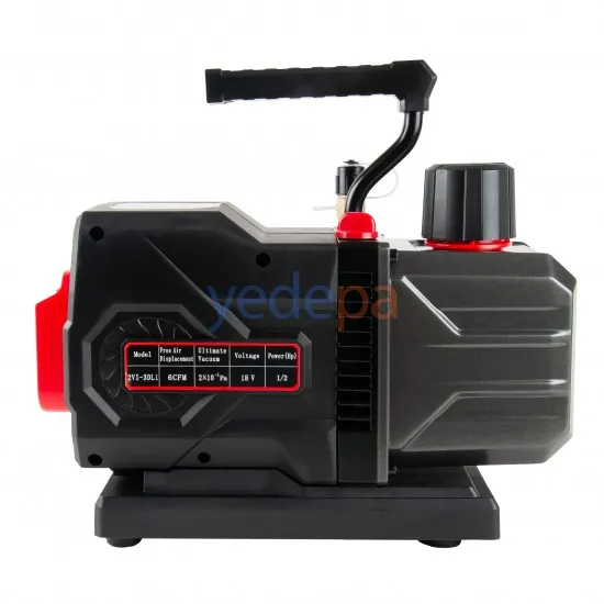 2VI-3DLi Çift Kademeli Akülü, Şarjlı, Kablosuz Vakum Pompası - 18V, 1/2 HP, 6CFM Lityum Bataryalı